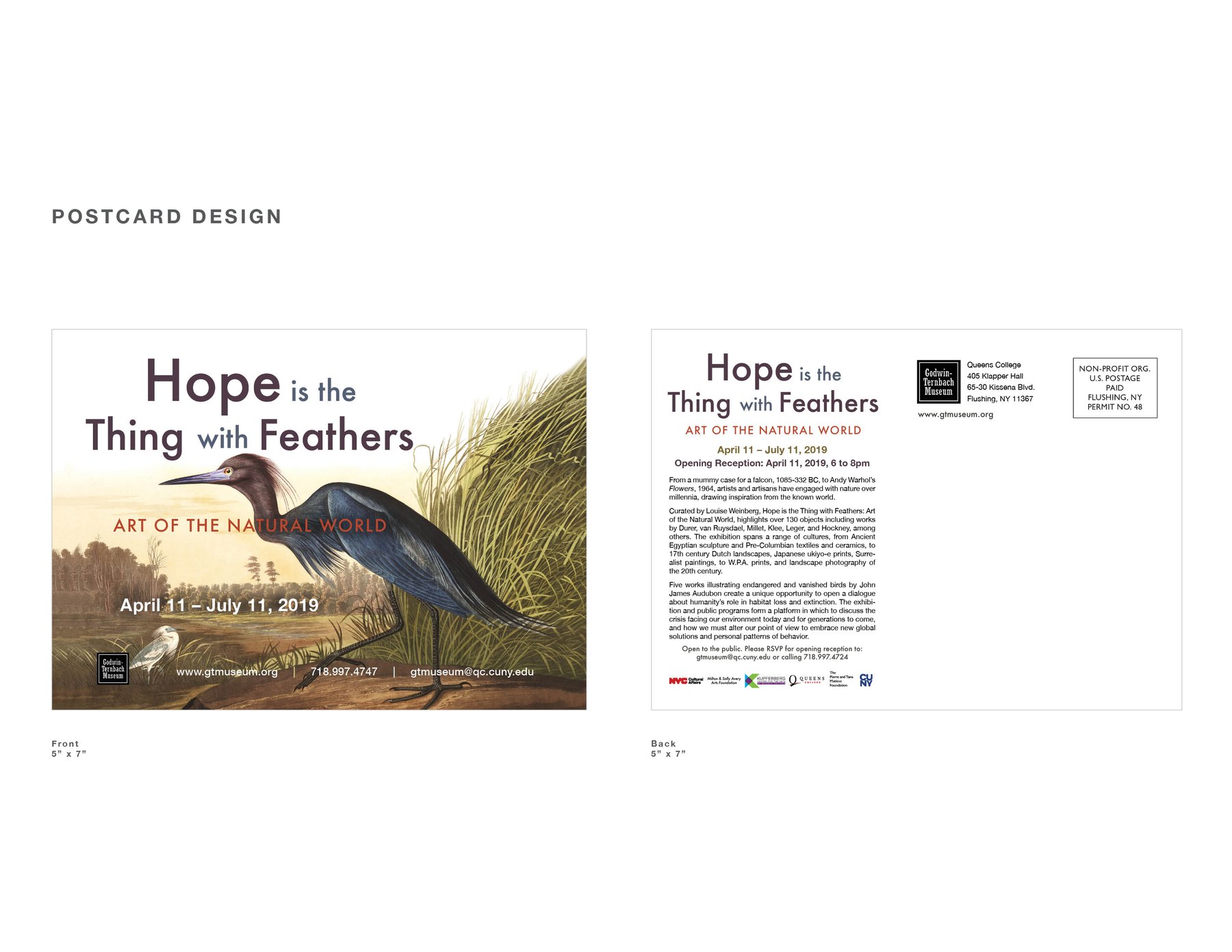 Hope exhibition postcard