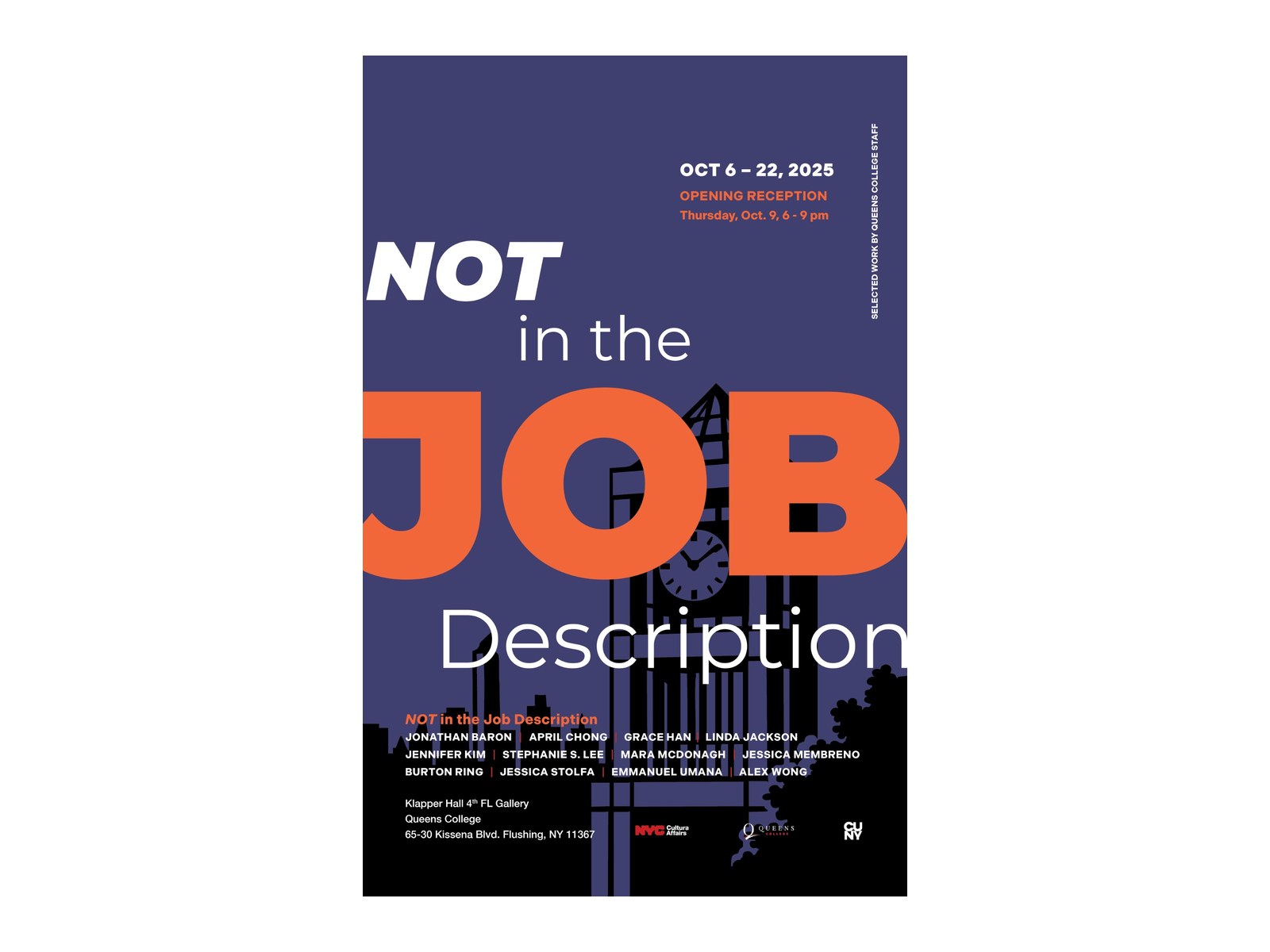 NOT in the Job Description — exhibition poster