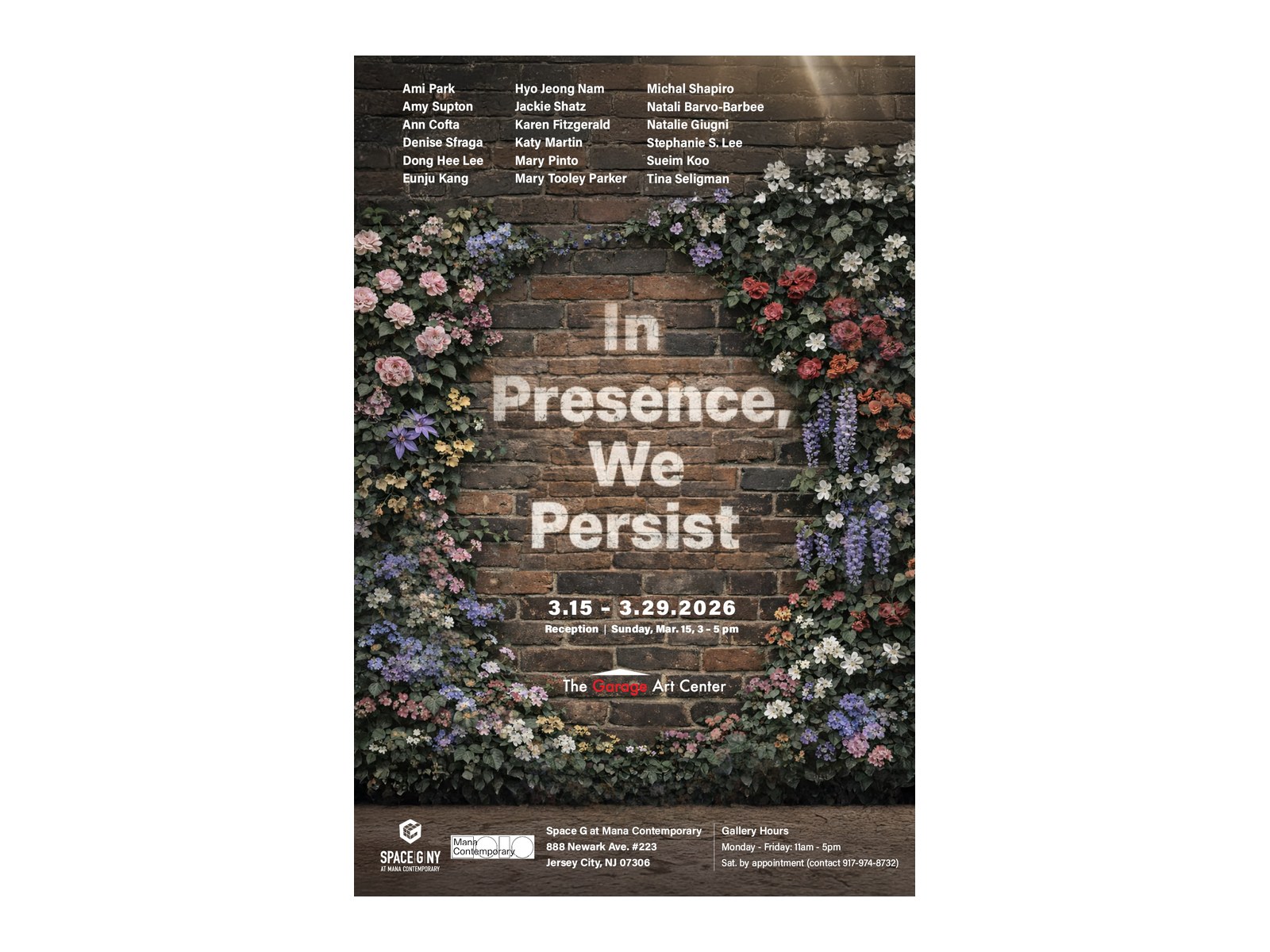 In Presence, We Persist — exhibition poster
