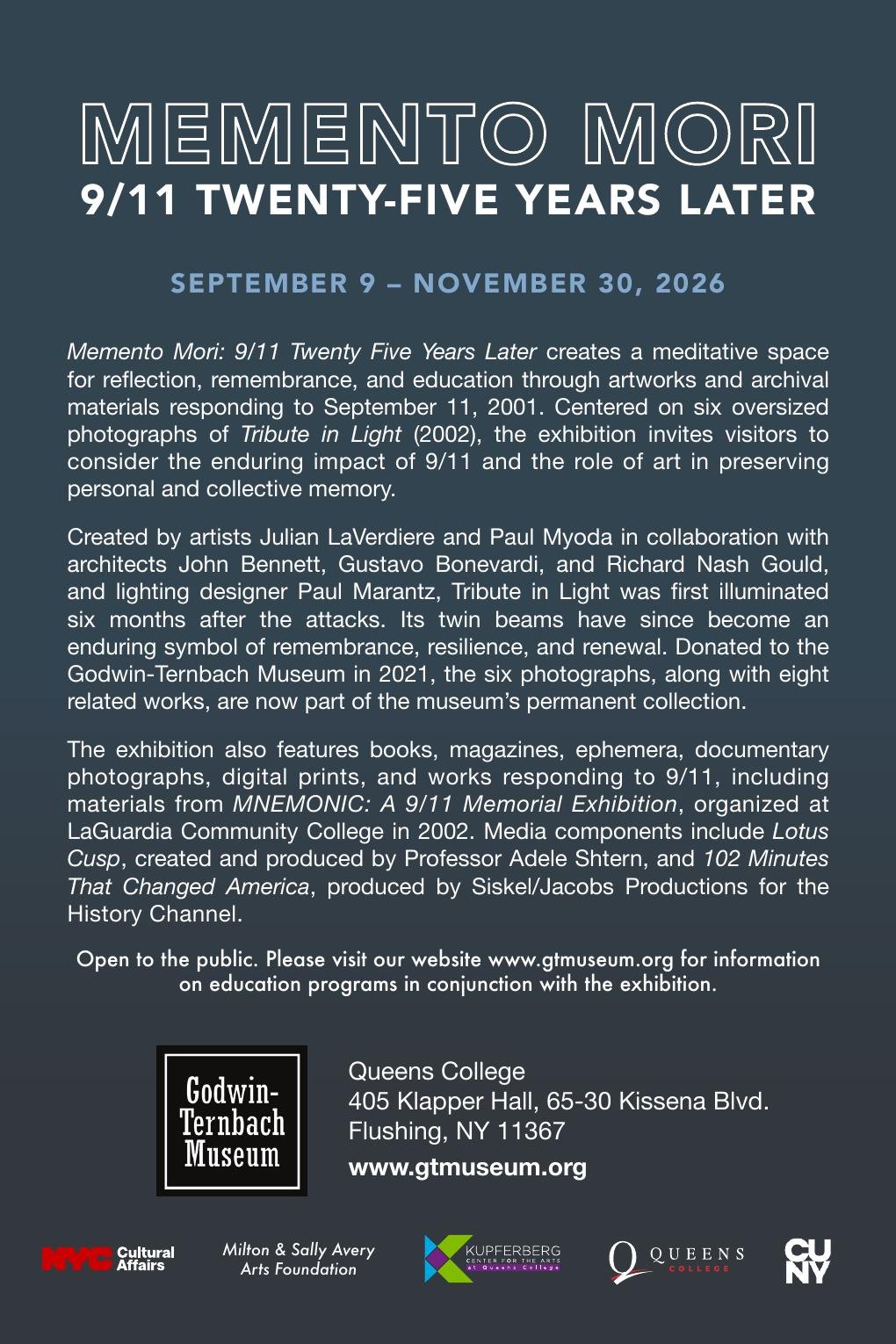 Memento Mori exhibition design reverse