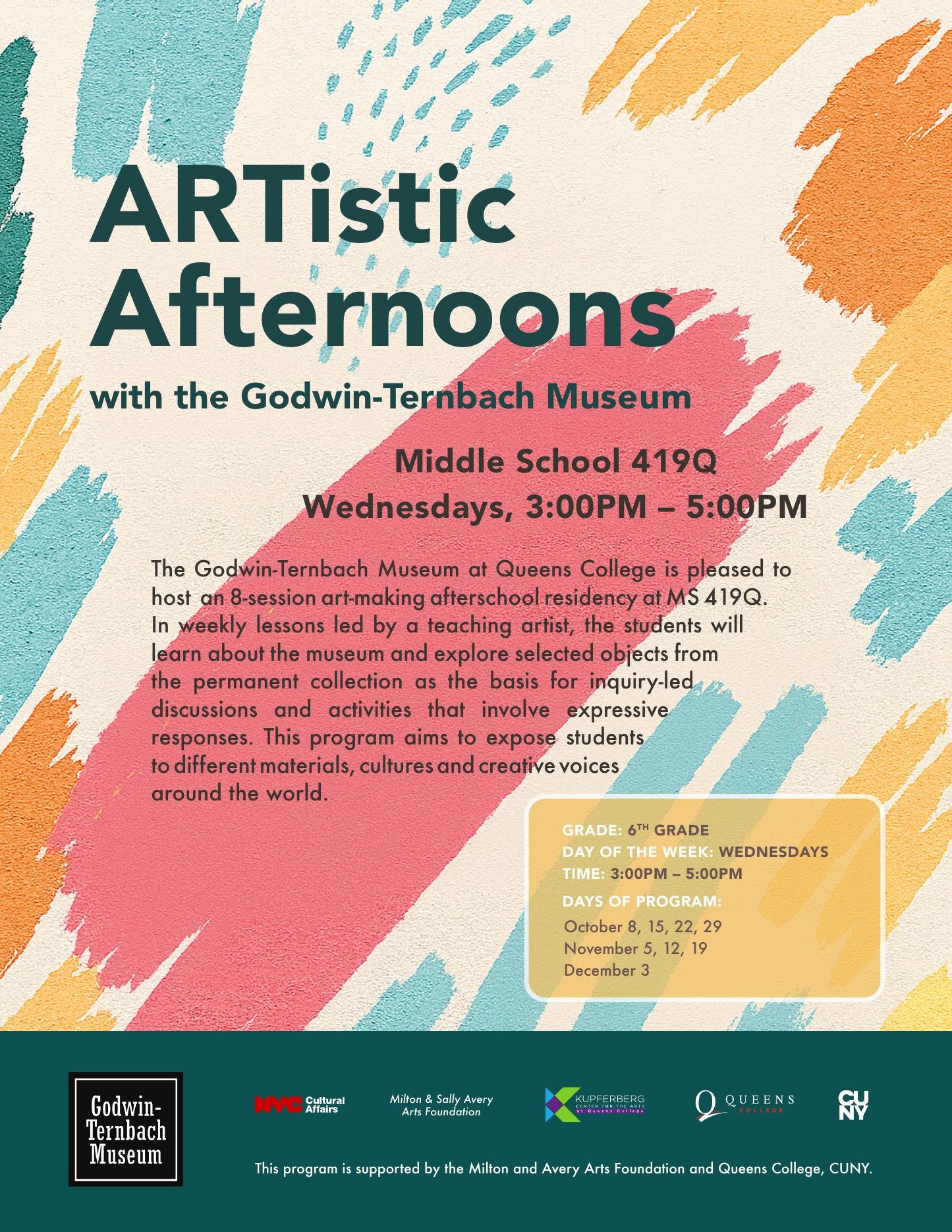 ARTistic Afternoons program design