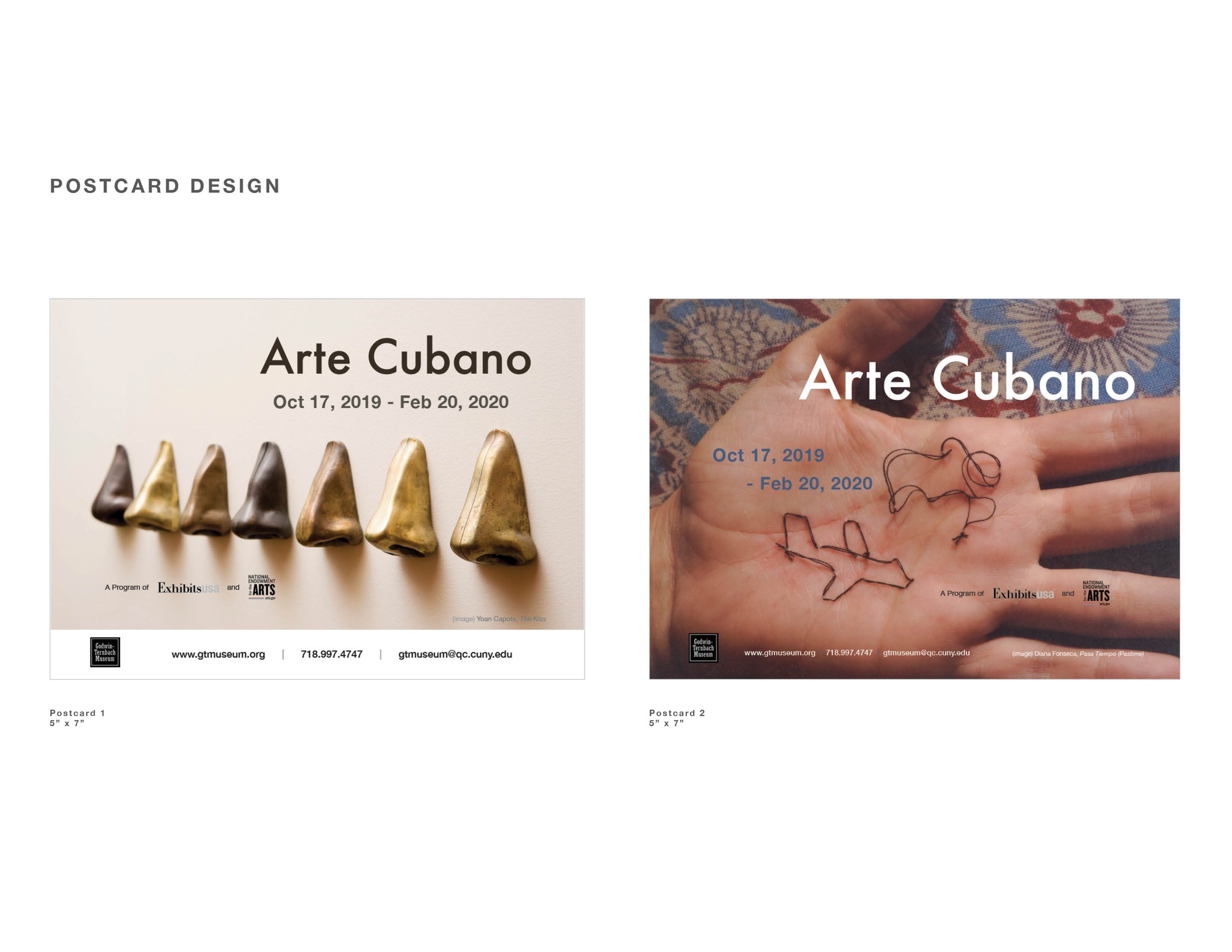 Arte Cubano postcard design