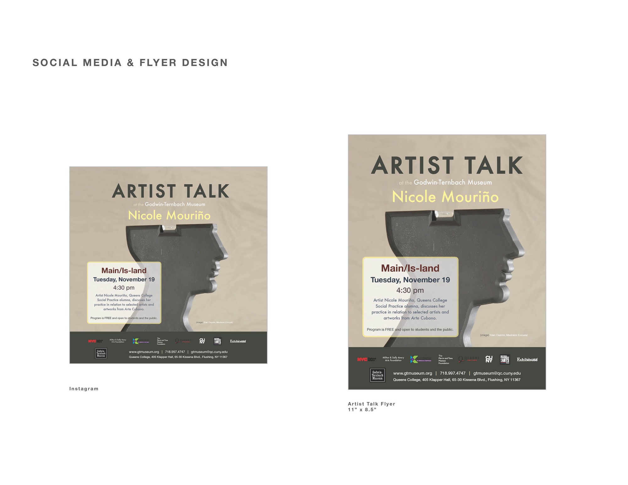 Arte Cubano social media and flyer design