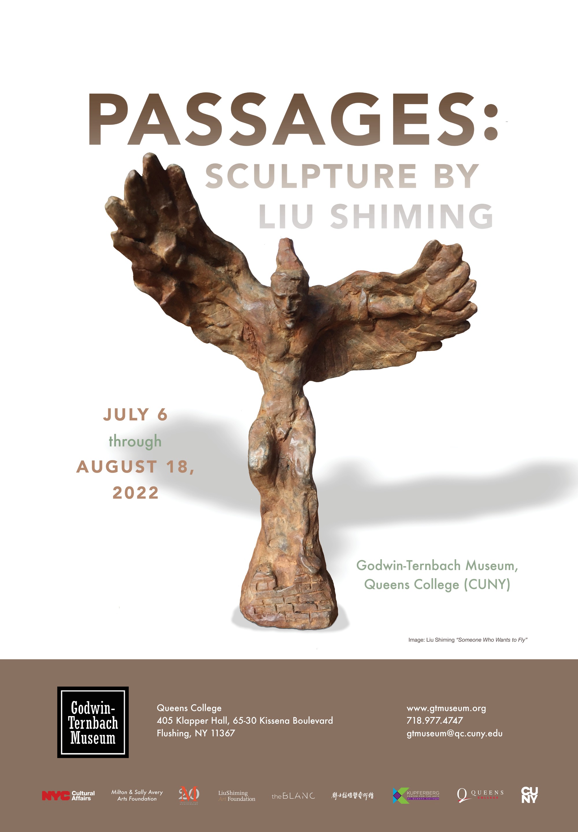 Passages sculpture by Liu Shiming exhibition poster