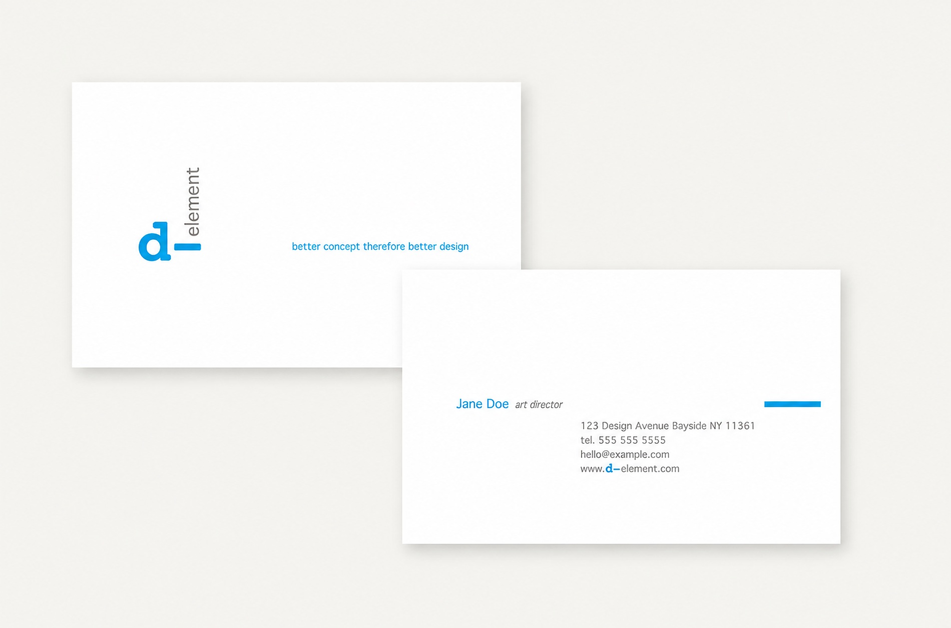 D-Element identity and stationery design