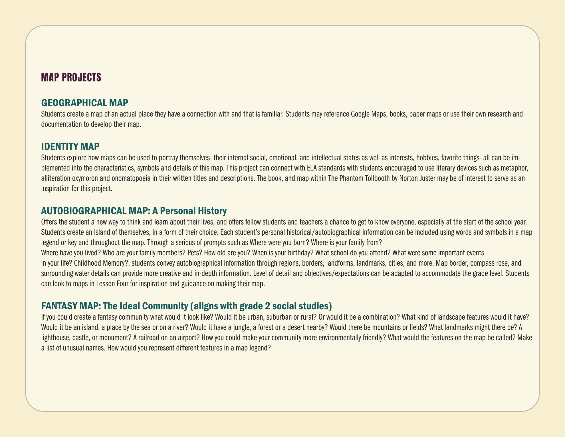 Mapping education guide map projects page