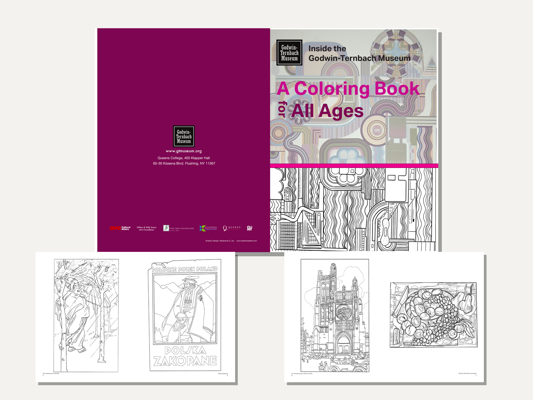 Godwin-Ternbach Museum coloring book portfolio overview