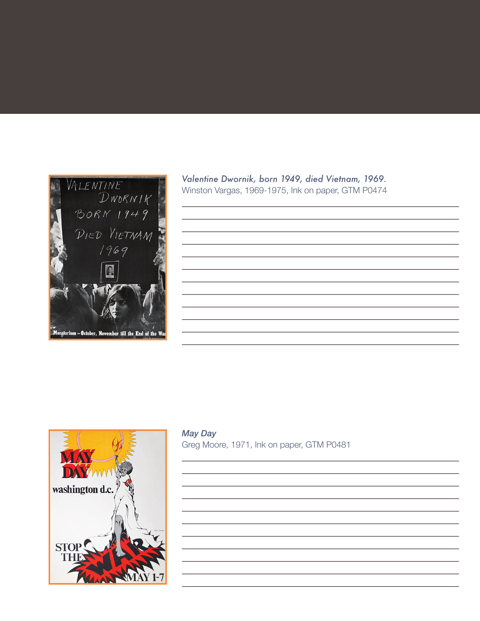 Power of Protest gallery activity page